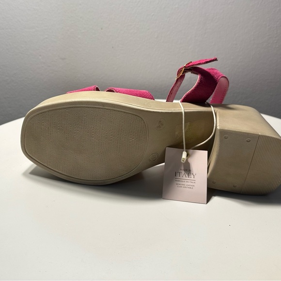 Women Fuchsia Heeled Sandals Size 40 - Picture 4 of 5